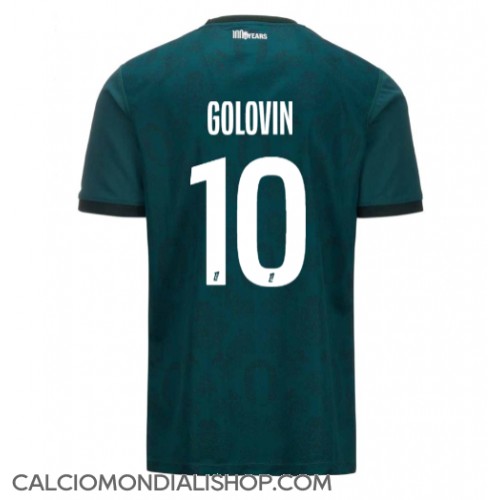 Maglie da calcio AS Monaco Aleksandr Golovin #10 Seconda Maglia 2024-25 Manica Corta